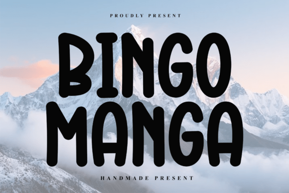 Bingo Manga Font for Handmade Creations