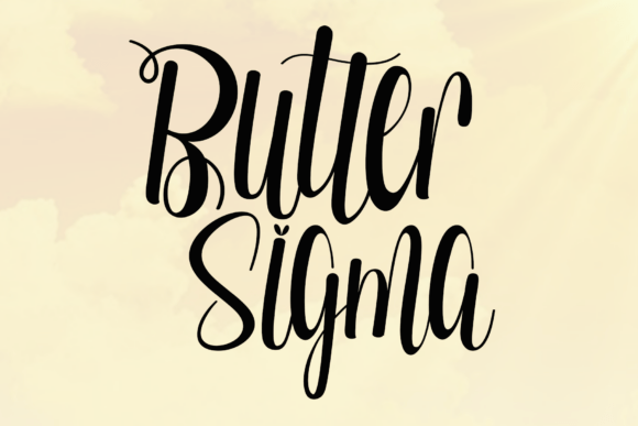 Butter Sigma: A Flowing Script Font