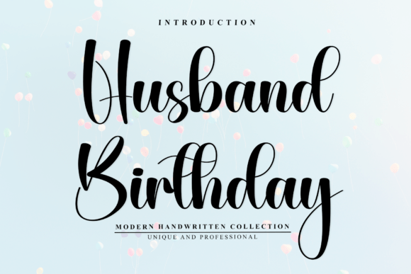 Husband Birthday Font: Elegant Script for Editorial Design